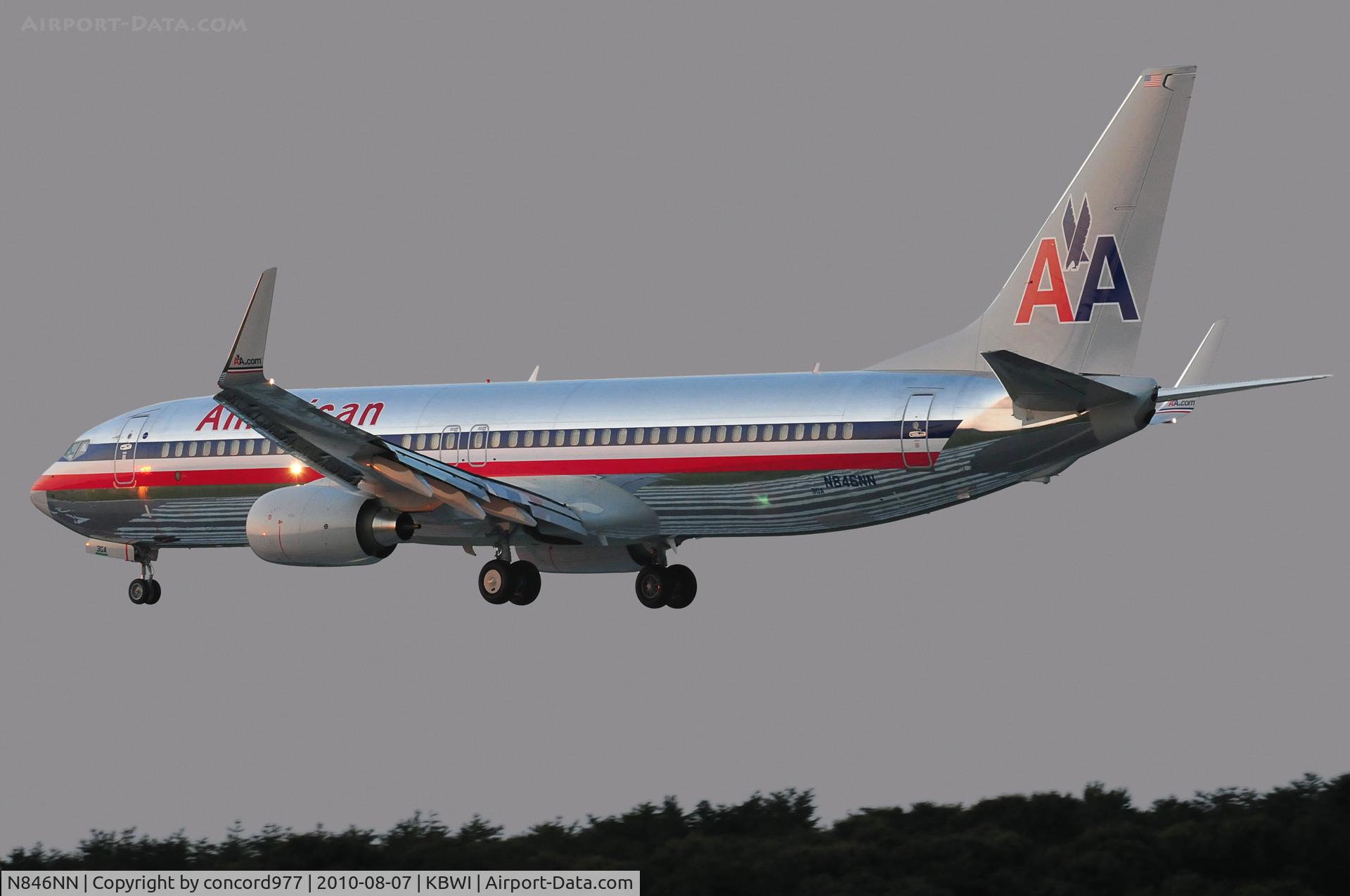 N846NN, 2010 Boeing 737-823 C/N 31101, Seen at KBWI on 8/7/2010