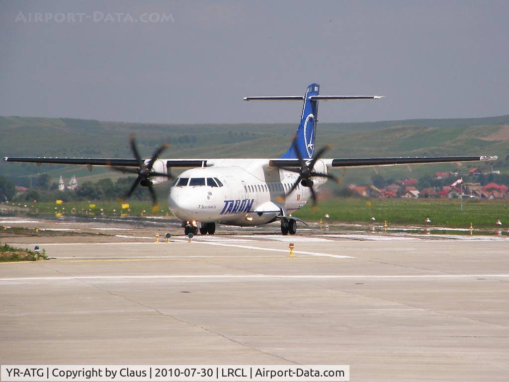 YR-ATG, 1999 ATR 42-500 C/N 605, Taxi after landing