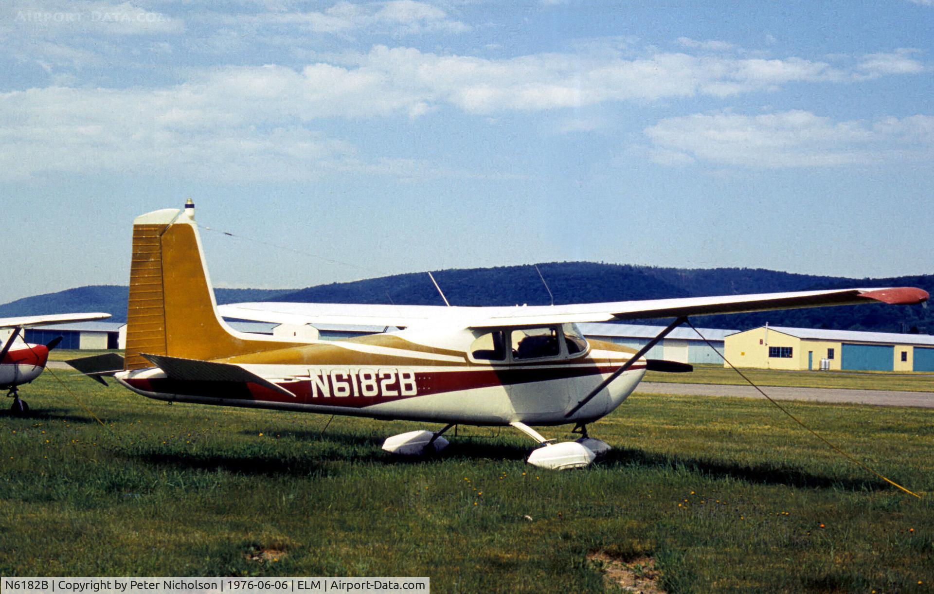 N6182B, 1957 Cessna 182A Skylane C/N 34182, Cessna 182A resident at Chemung County, as the airport was known at that time, in the Summer of 1976.