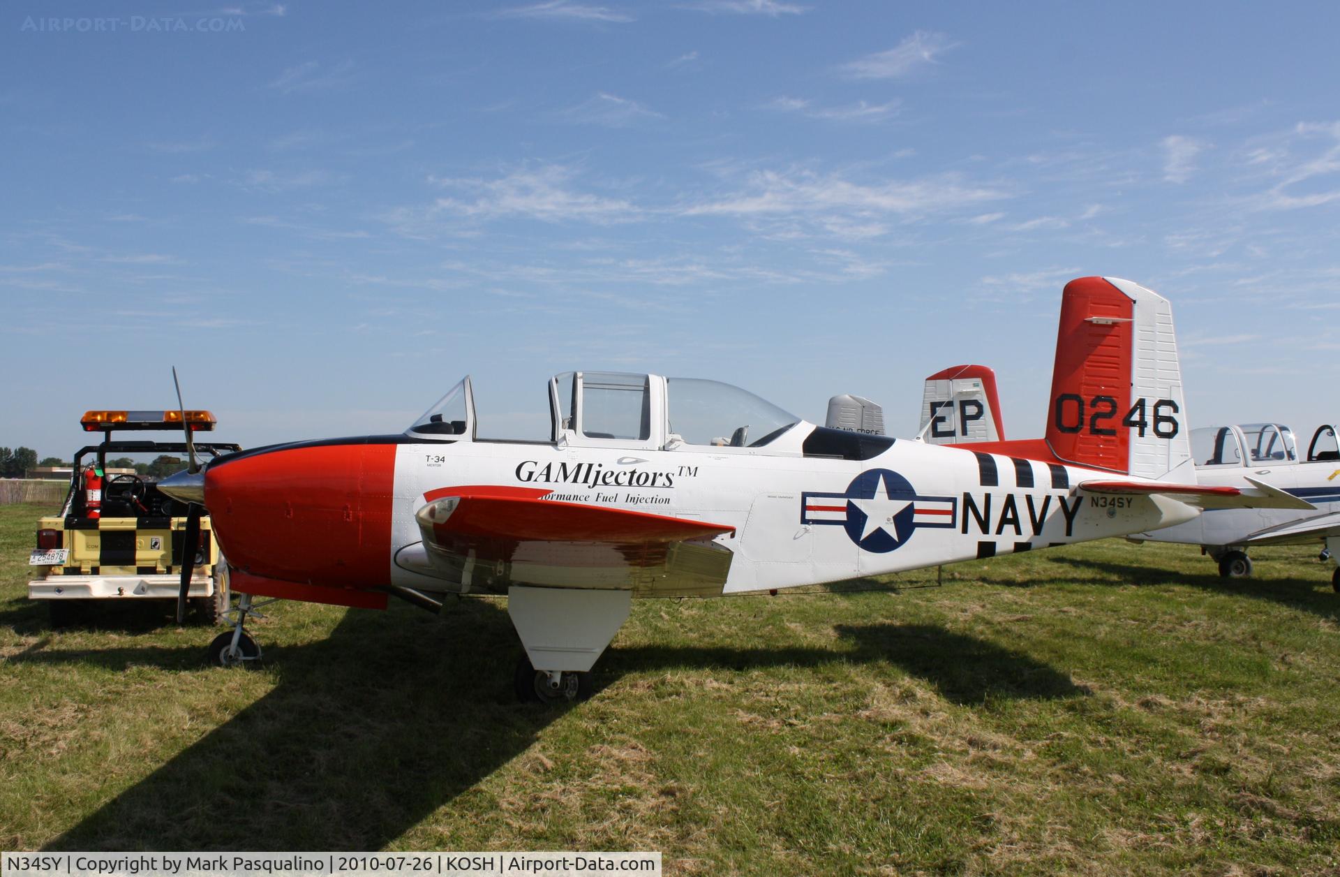N34SY, 1956 Beech D-45 Mentor C/N BG-246, Beech T-34B