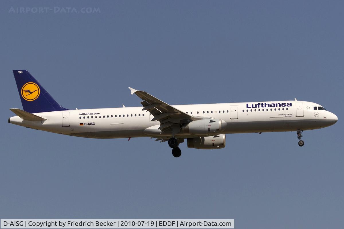 D-AISG, 2000 Airbus A321-231 C/N 1273, on final RW07R