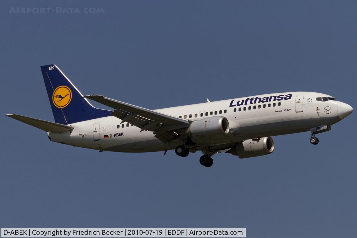 D-ABEK, 1991 Boeing 737-330 C/N 25414, on final RW07R