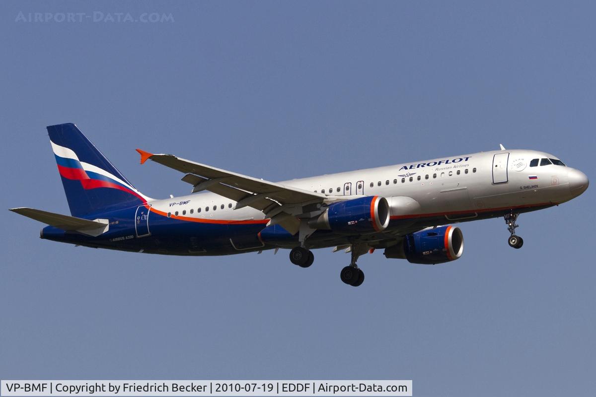 VP-BMF, 2008 Airbus A320-214 C/N 3711, on final RW07R