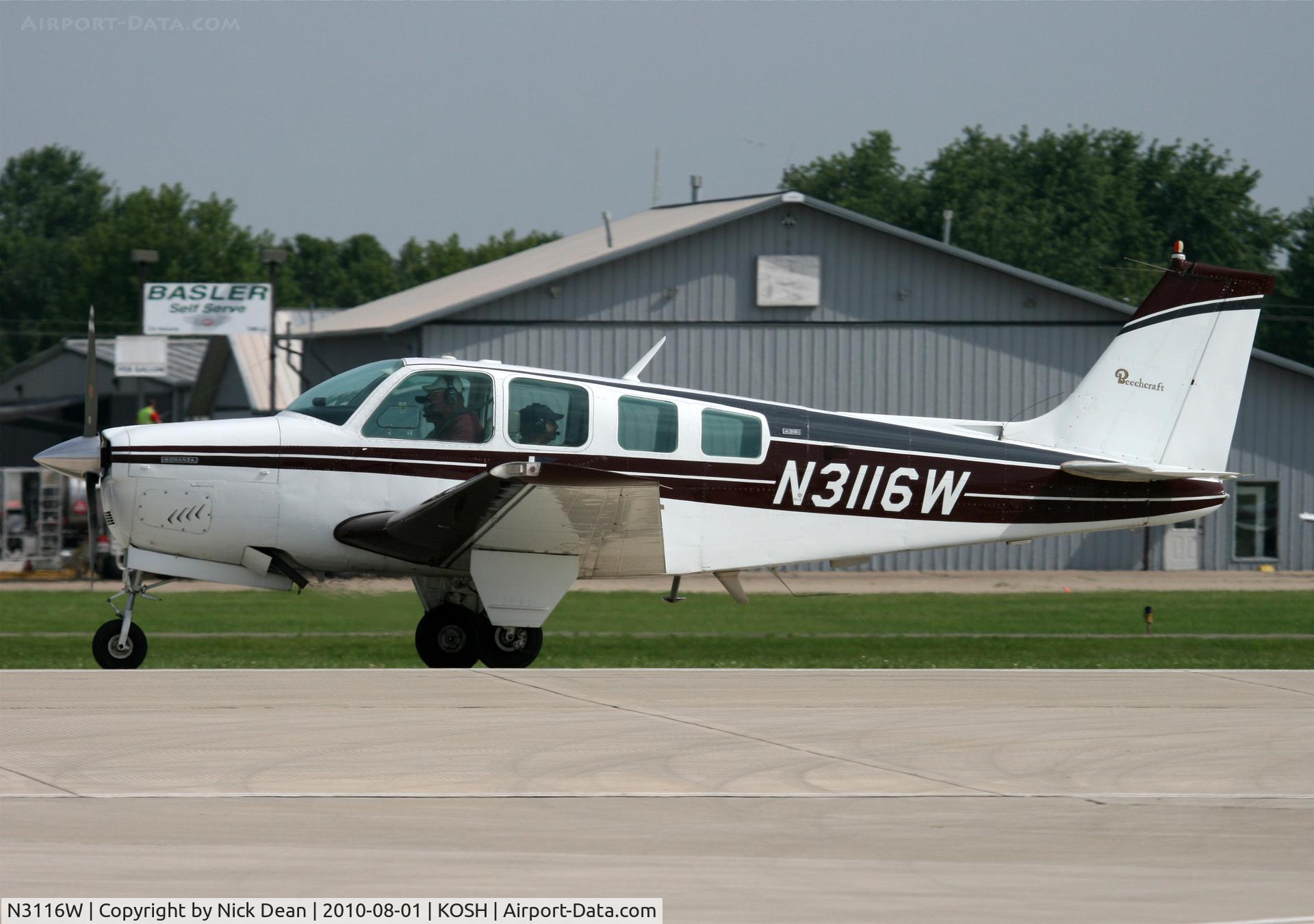 N3116W, 1973 Beech A36 Bonanza 36 C/N E-499, KOSH