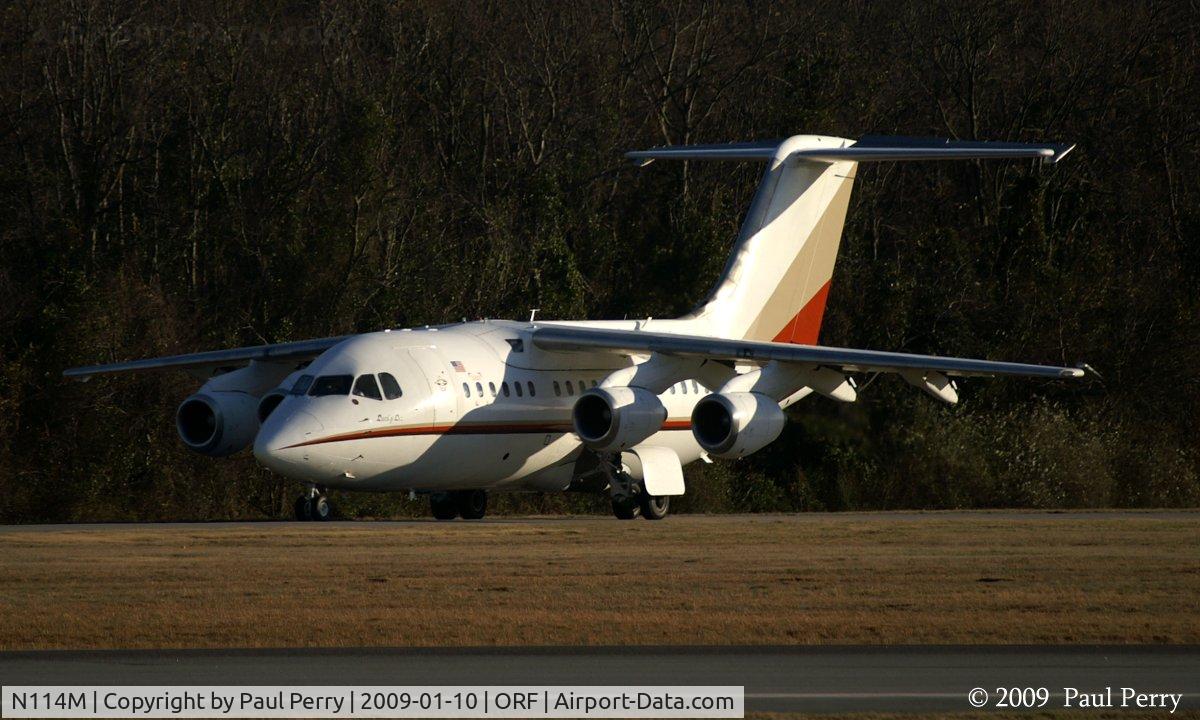 N114M, 1986 British Aerospace BAe.146-100A C/N E1068, Run up, waiting her turn
