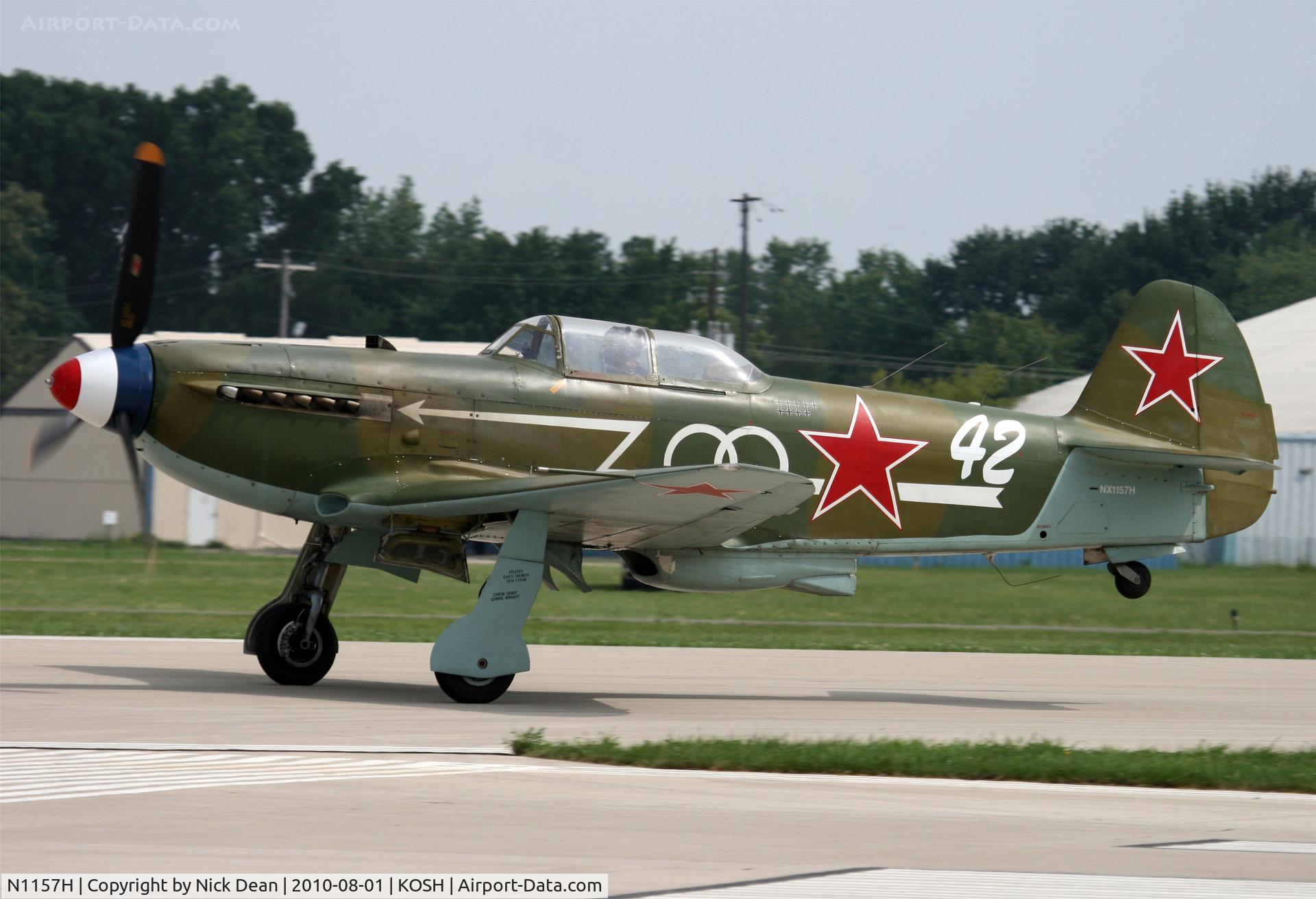 N1157H, 1994 Yakovlev Yak-9U-M C/N 0470402, KOSH