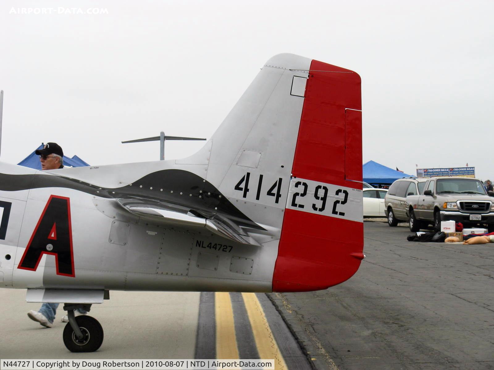N44727, 1944 North American P-51D Mustang C/N 122-39198, 1944 North American/Aero Classics P-51D MUSTANG 'Man-O-War', Packard-Rolls V1650-7 1,490 Hp, Limited class, tail