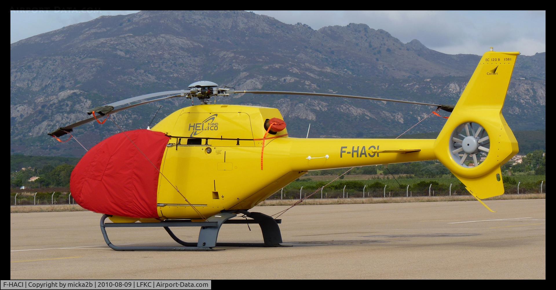 F-HACI, 2008 Eurocopter EC-120B Colibri C/N 1581, Parked.