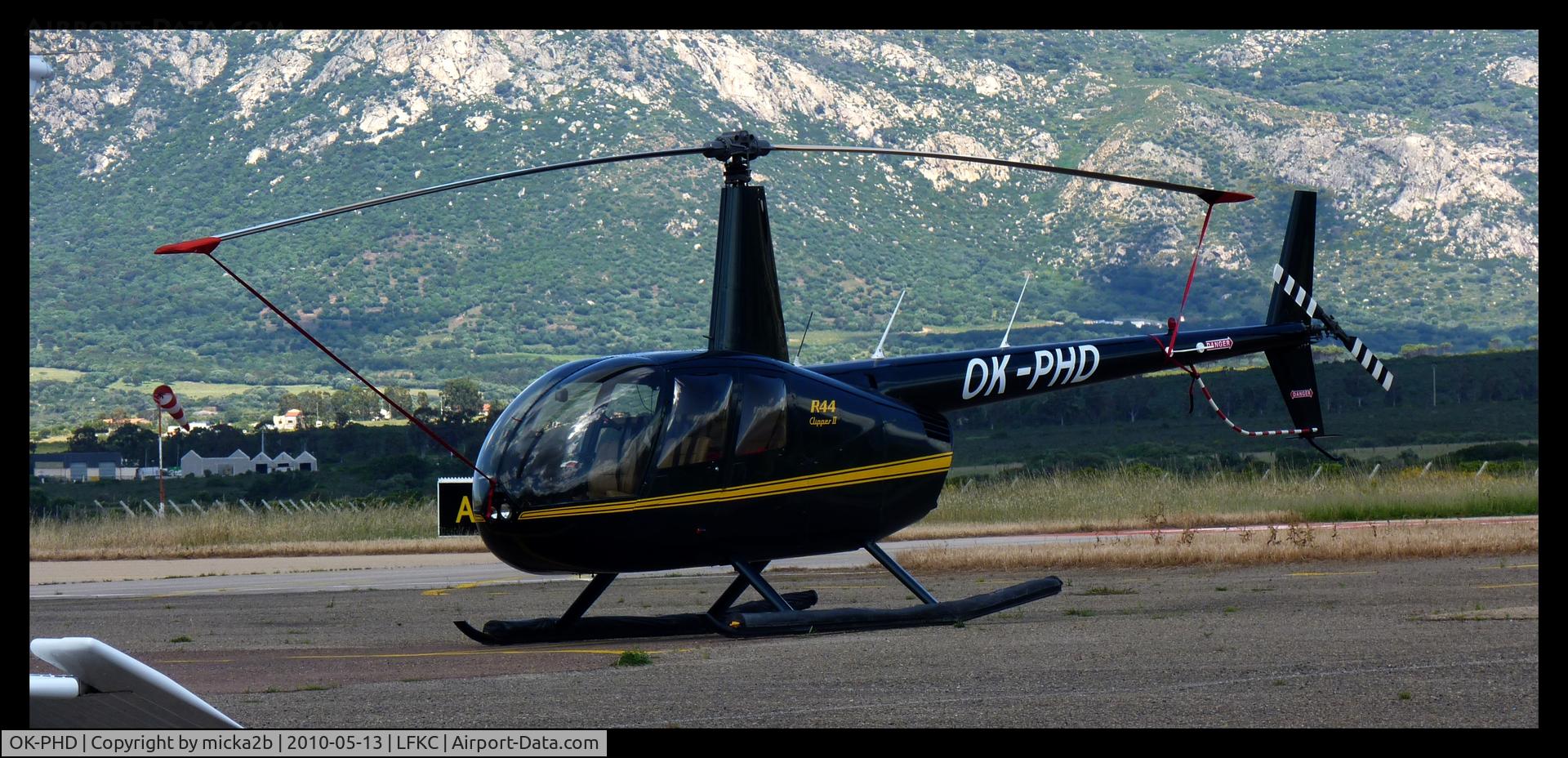 OK-PHD, Robinson R44 Clipper II C/N 10829, Parked.