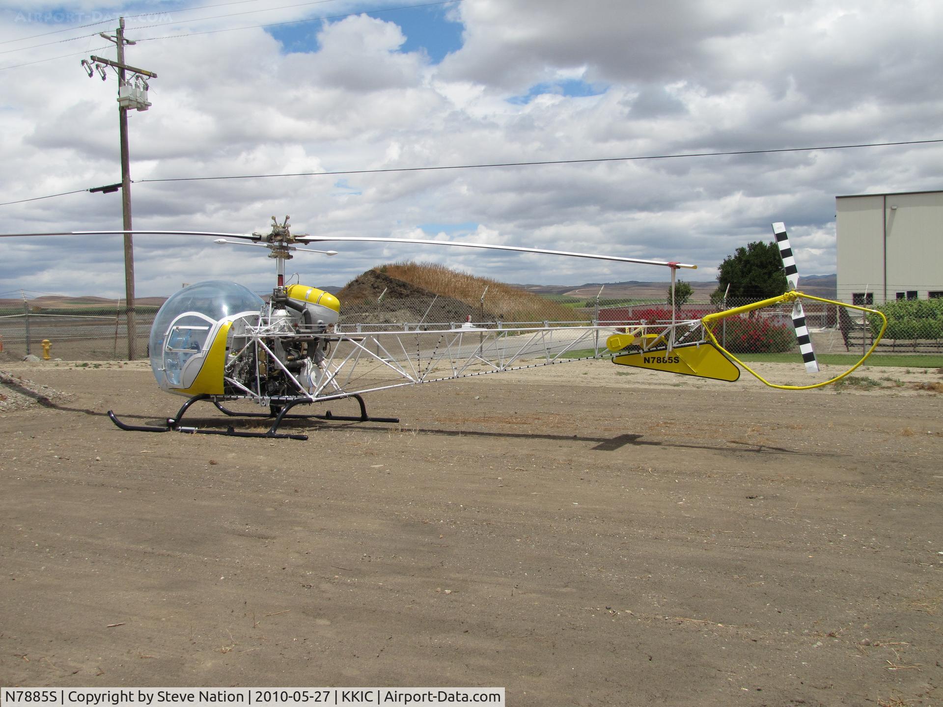 N7885S, 1967 Bell 47G-5 C/N 7873, Wilbur-Ellis 1967 Bell 47G-5 off of 1200 hour maintenance minus titles, tank and spray gear