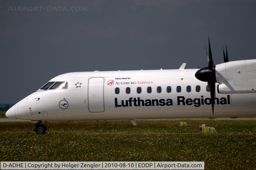 D-ADHE, 2002 De Havilland Canada DHC-8-402Q Dash 8 C/N 4066, Close cut of a DASH8 front unit.