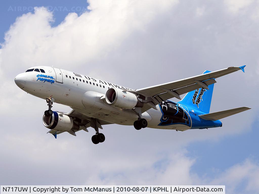 N717UW, 1999 Airbus A319-112 C/N 1069, US Airways logojet displaying 