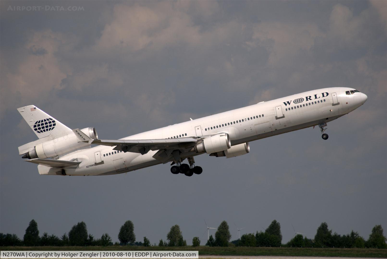 N270WA, McDonnell Douglas MD-11 C/N 48449, Take off on 08L with direction Middle East