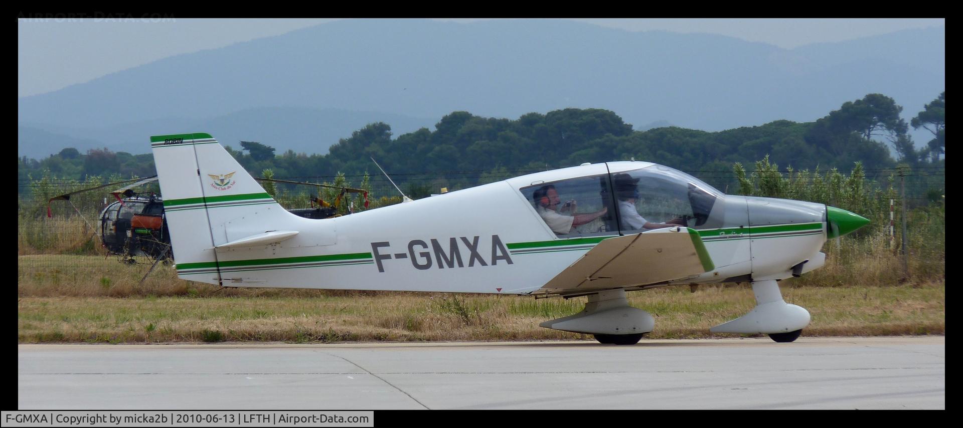 F-GMXA, Robin DR-400-140B Major C/N 2211, Arrival.