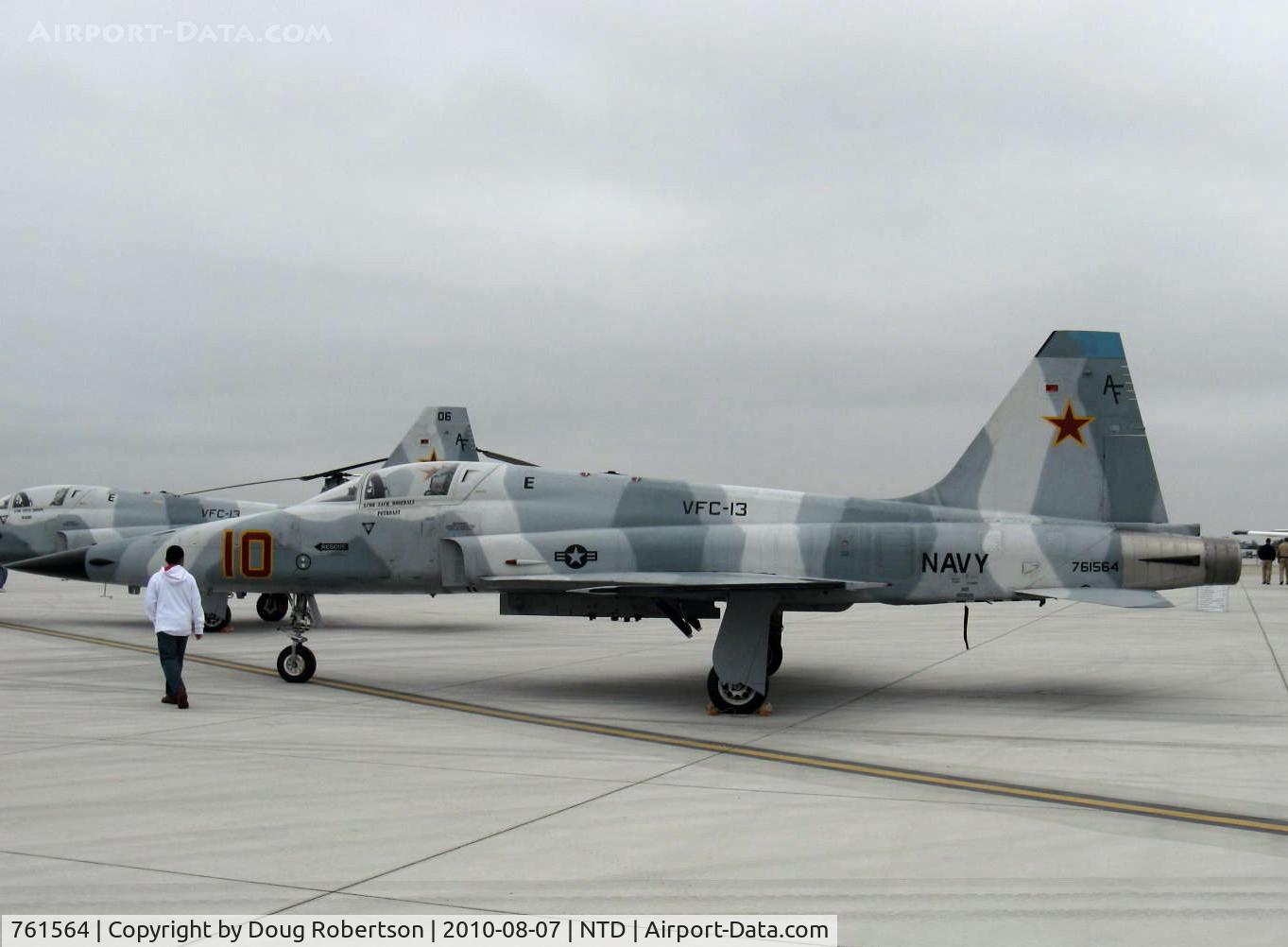 761564, 1976 Northrop F-5N Tiger II C/N L.1039, Northrop F-5N TIGER II of VFC-13 (ex Swiss AF F-5E) provide adversary training at NAS Fallon. two General Electric J85-21 afterburning Turbojets 5,000 lb st each.