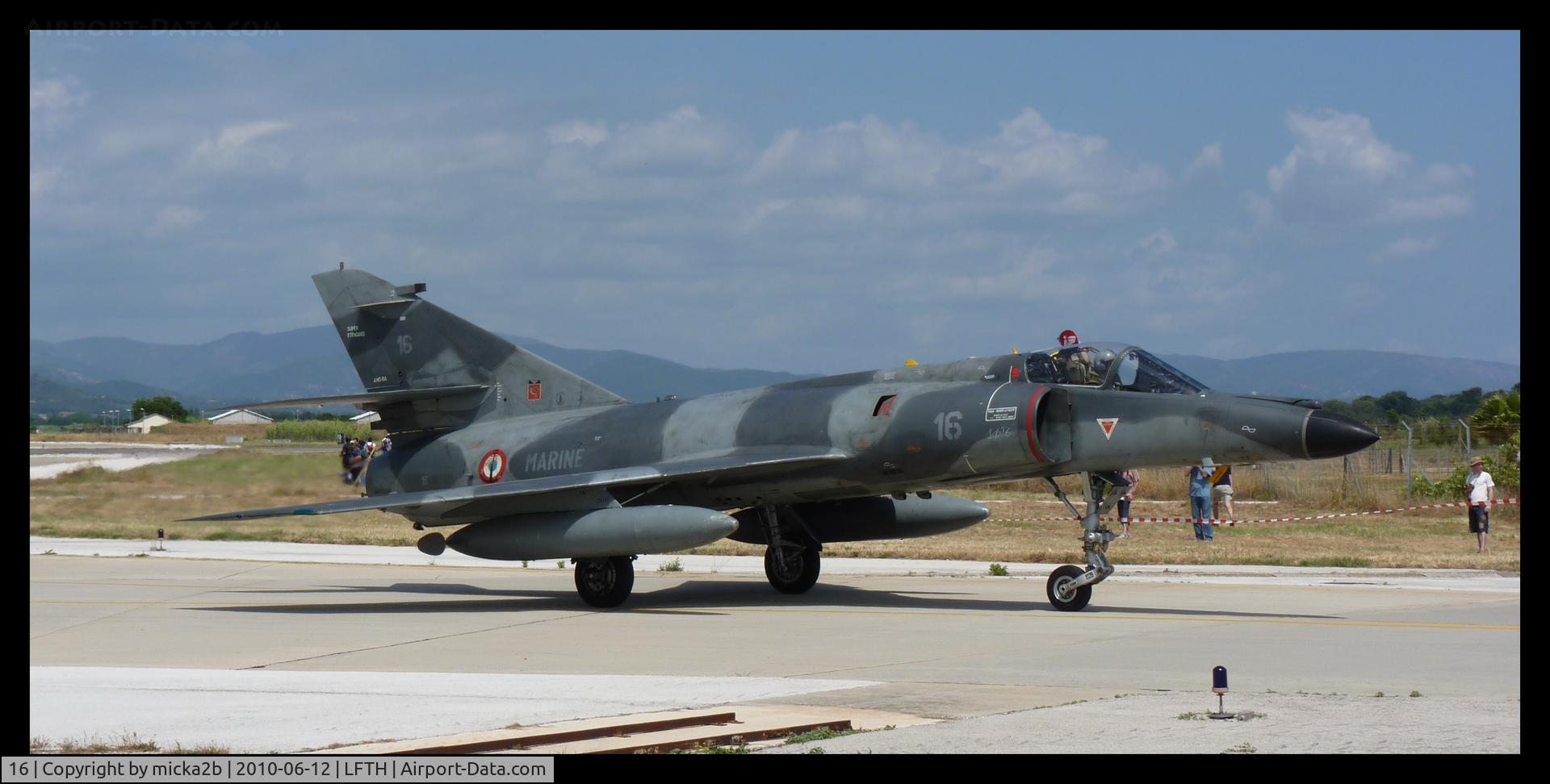16, Dassault Super Etendard C/N 16, Arrival after Airshow.