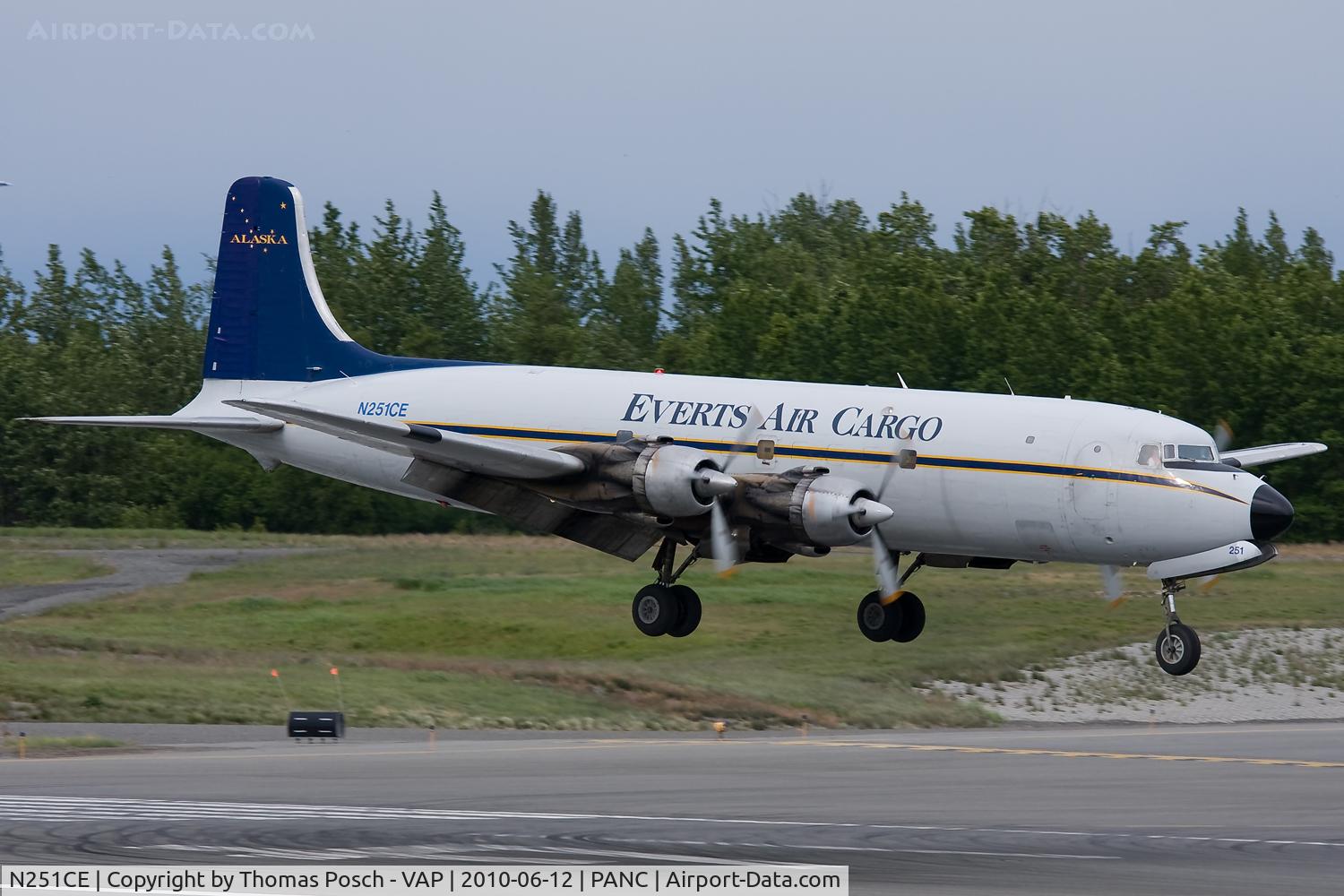 N251CE, 1953 Douglas C-118A Liftmaster (DC-6A) C/N 44612, Everts Air Cargo
