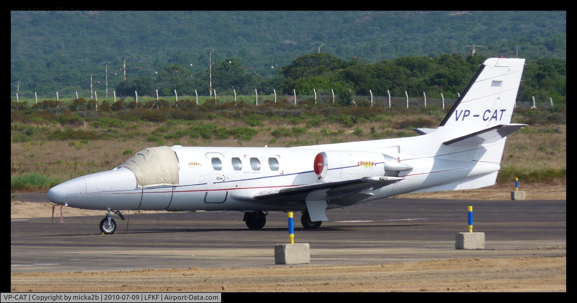 VP-CAT, 1981 Cessna 501 Citation 1/SP C/N 501-0232, Parked.
