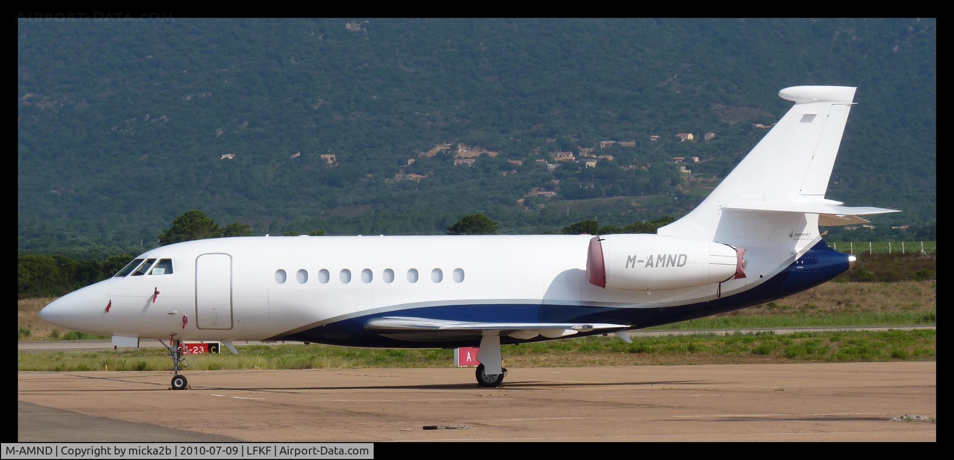 M-AMND, 2007 Dassault Falcon 2000EX C/N 114, Parked.