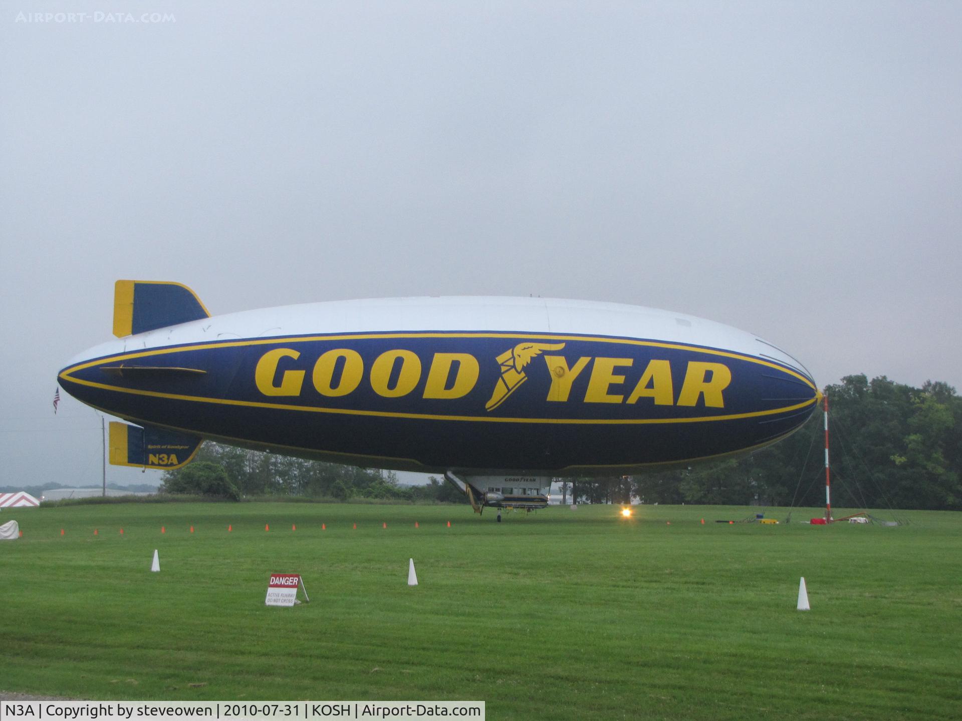 N3A, 1976 Goodyear GZ-20A C/N 4118, GoodYear Blimp moored at the Pioneer airport/Museum EAA Oshkosh 2010