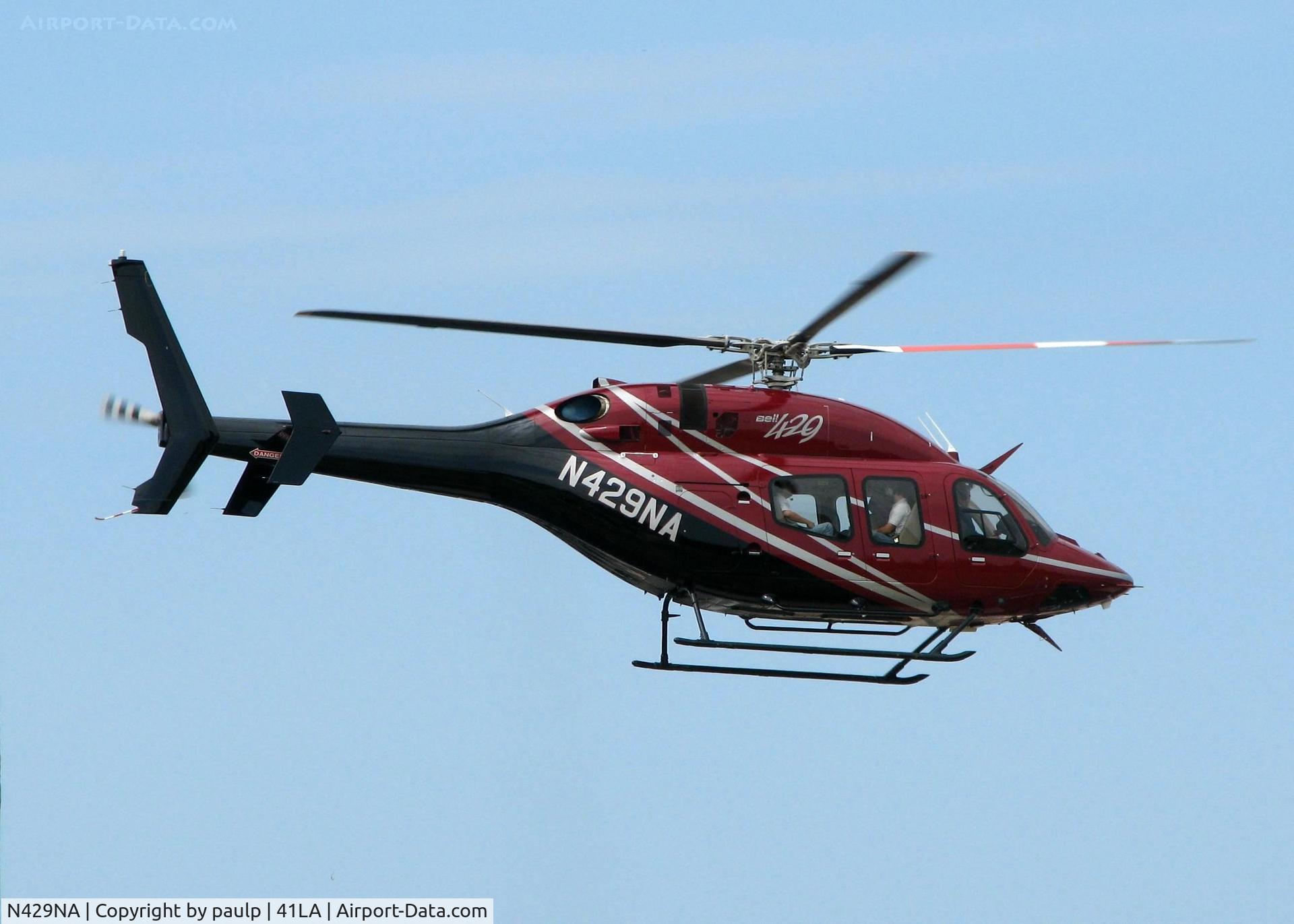 N429NA, Bell 429 GlobalRanger C/N 57009, Departing Metro Aviation / Downtown Shreveport.