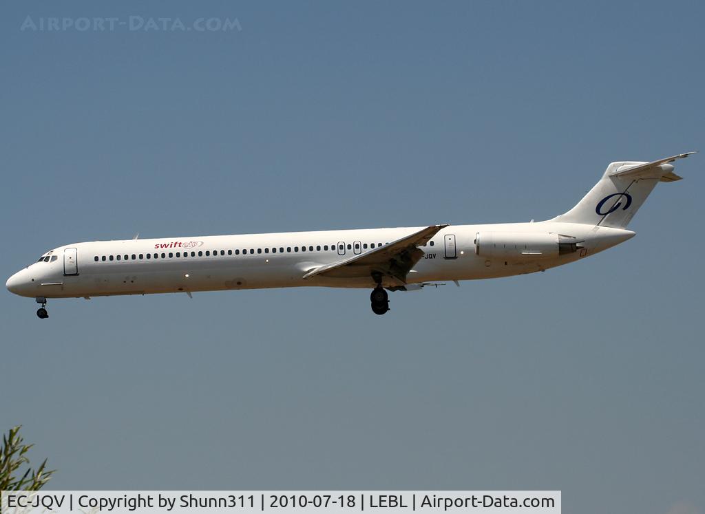 EC-JQV, 1987 McDonnell Douglas MD-83 C/N 49526/1342, Landing rwy 25R