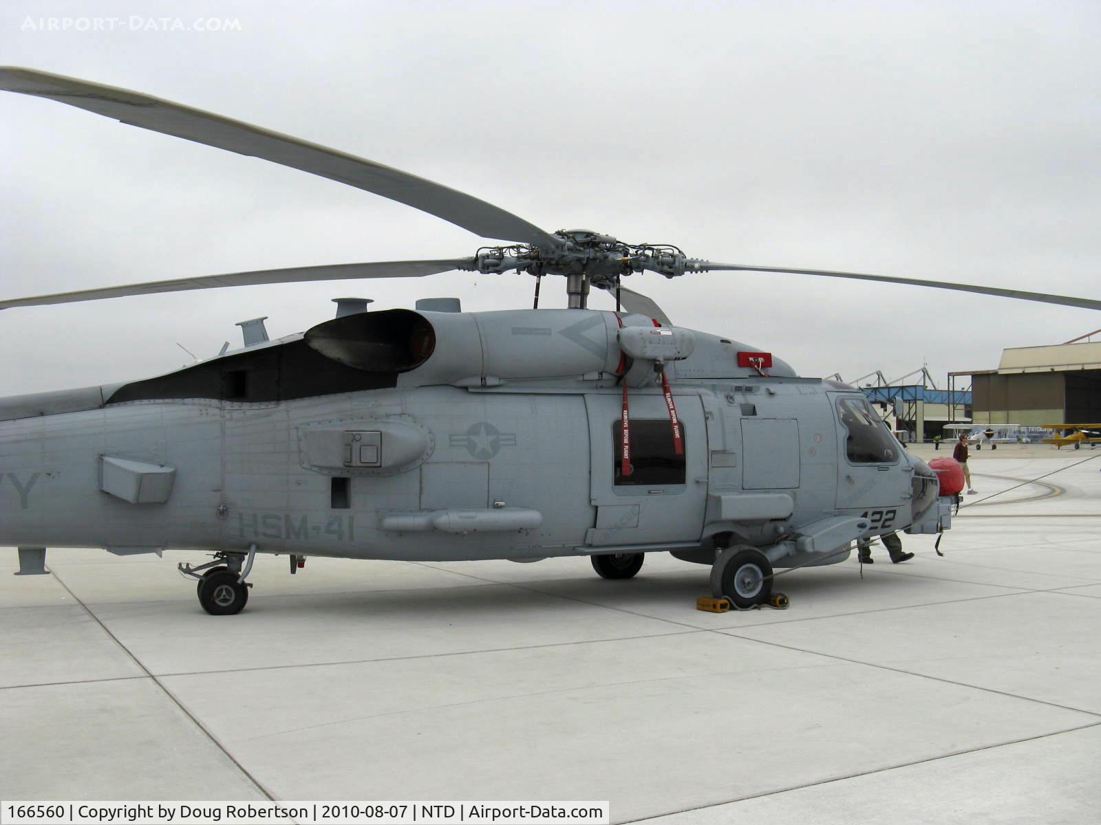 166560, Sikorsky MH-60R Strikehawk C/N Not found 166560, Sikorsky MH-60R SEA HAWK of HSM-41, two General Electric T700-GE-401C Turboshaft 1,890 shp each.