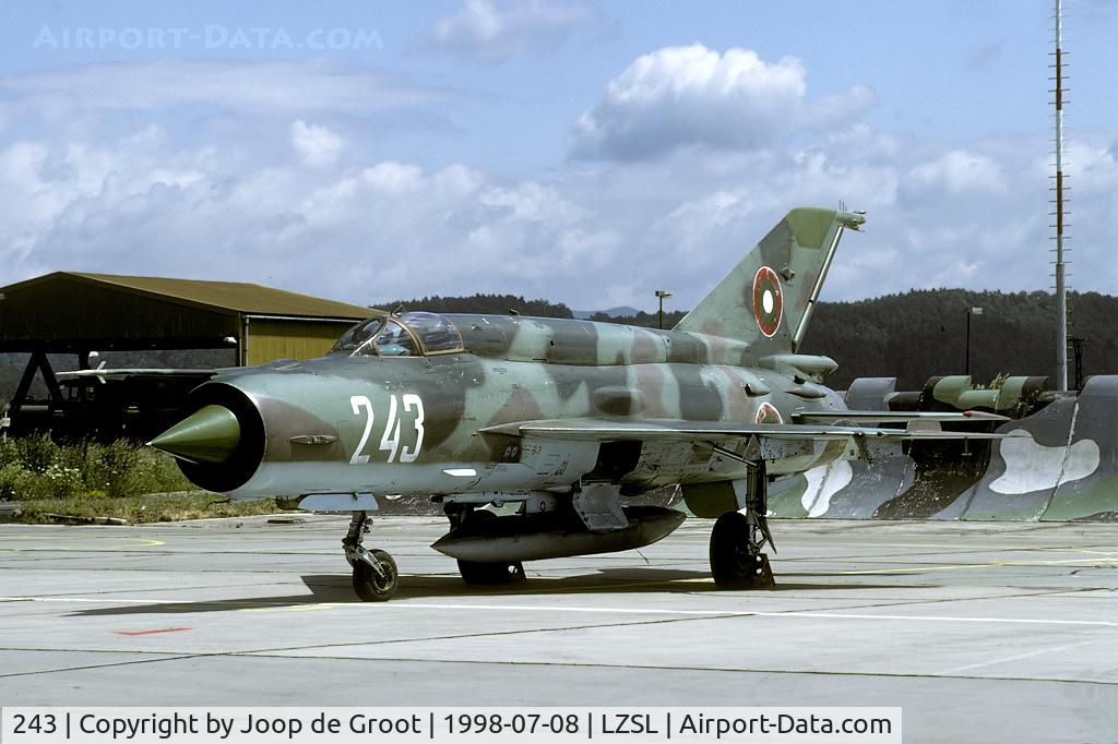 243, Mikoyan-Gurevich MiG-21Bis SAU C/N 75094243, My very first Bulgarian MiG-21! In fact my very first Bulgarian aircraft...