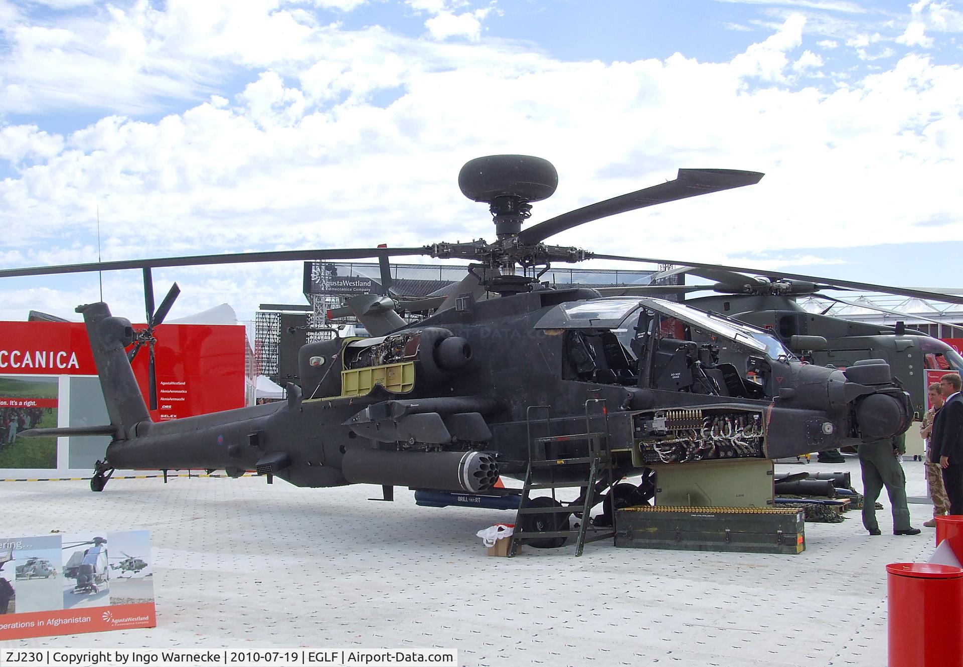 ZJ230, 2003 Westland Apache AH.1 C/N DU064/WAH064, Boeing (Westland) AH-64 Apache AH1 of the Army Air Corps at Farnborough International 2010