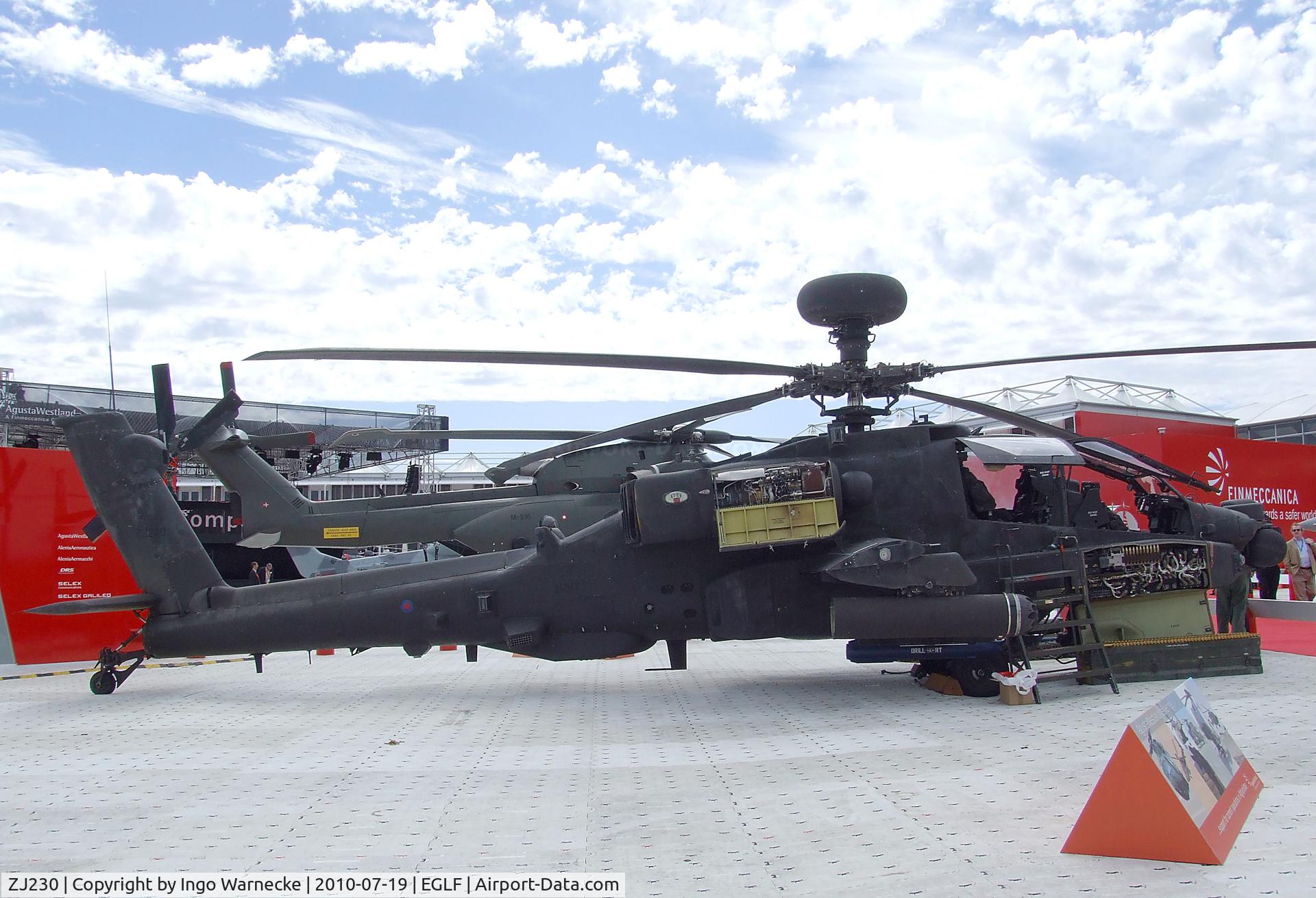 ZJ230, 2003 Westland Apache AH.1 C/N DU064/WAH064, Boeing (Westland) AH-64 Apache AH1 of the Army Air Corps at Farnborough International 2010