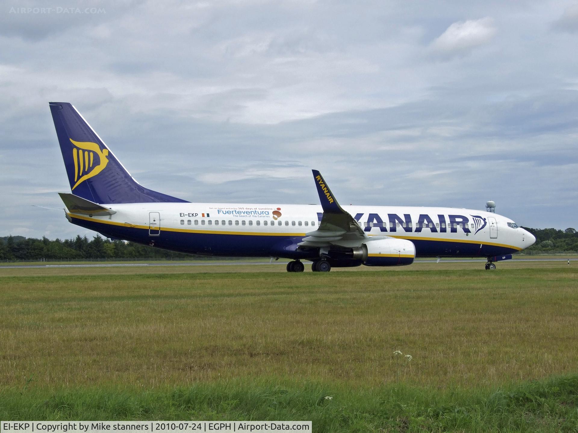 EI-EKP, 2010 Boeing 737-8AS C/N 35028, Edinburgh based Ryanair B737-800 EI-EKP arrives Back at EDI