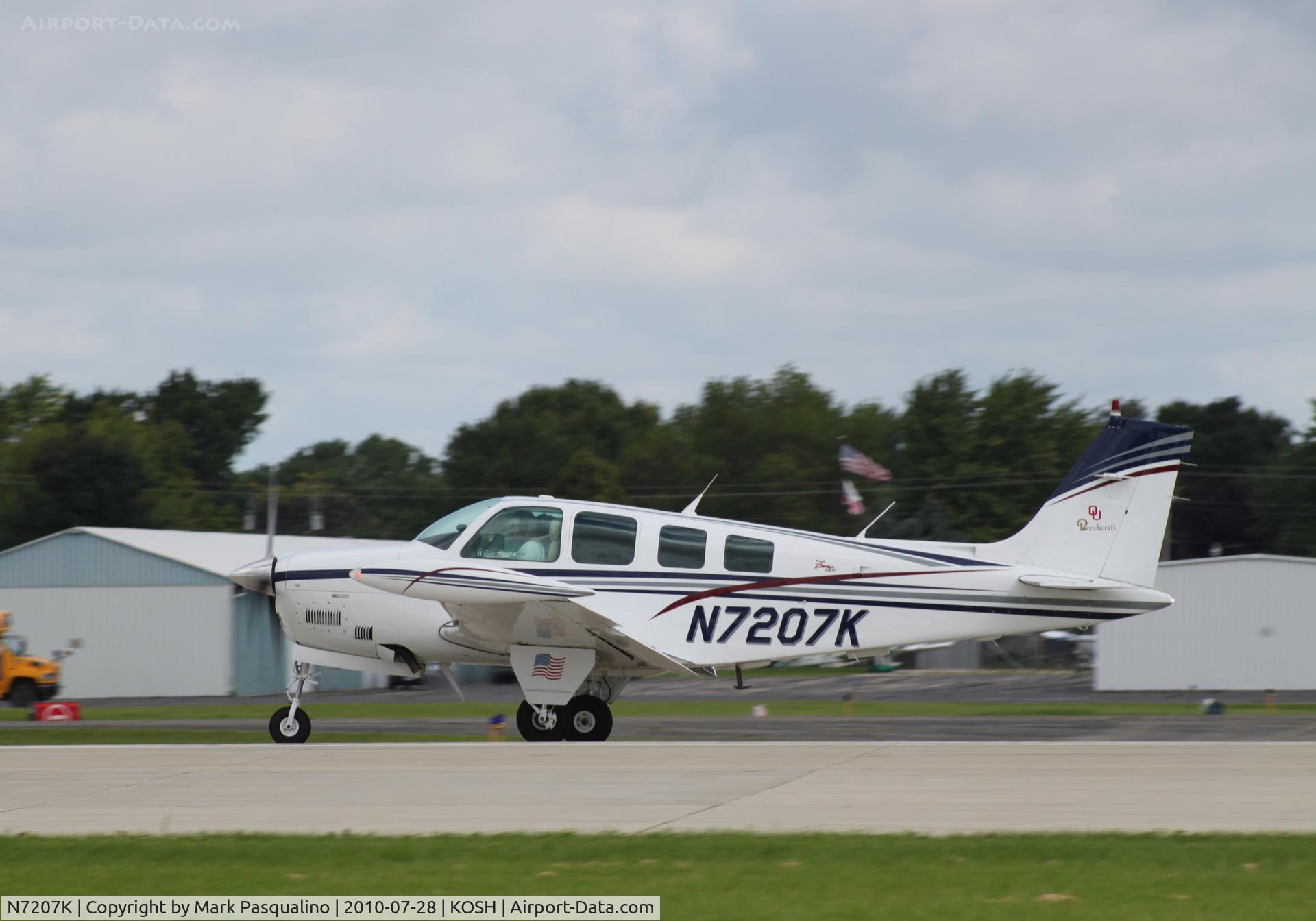 N7207K, 1984 Beech A36 Bonanza 36 C/N E-2186, Beech A36