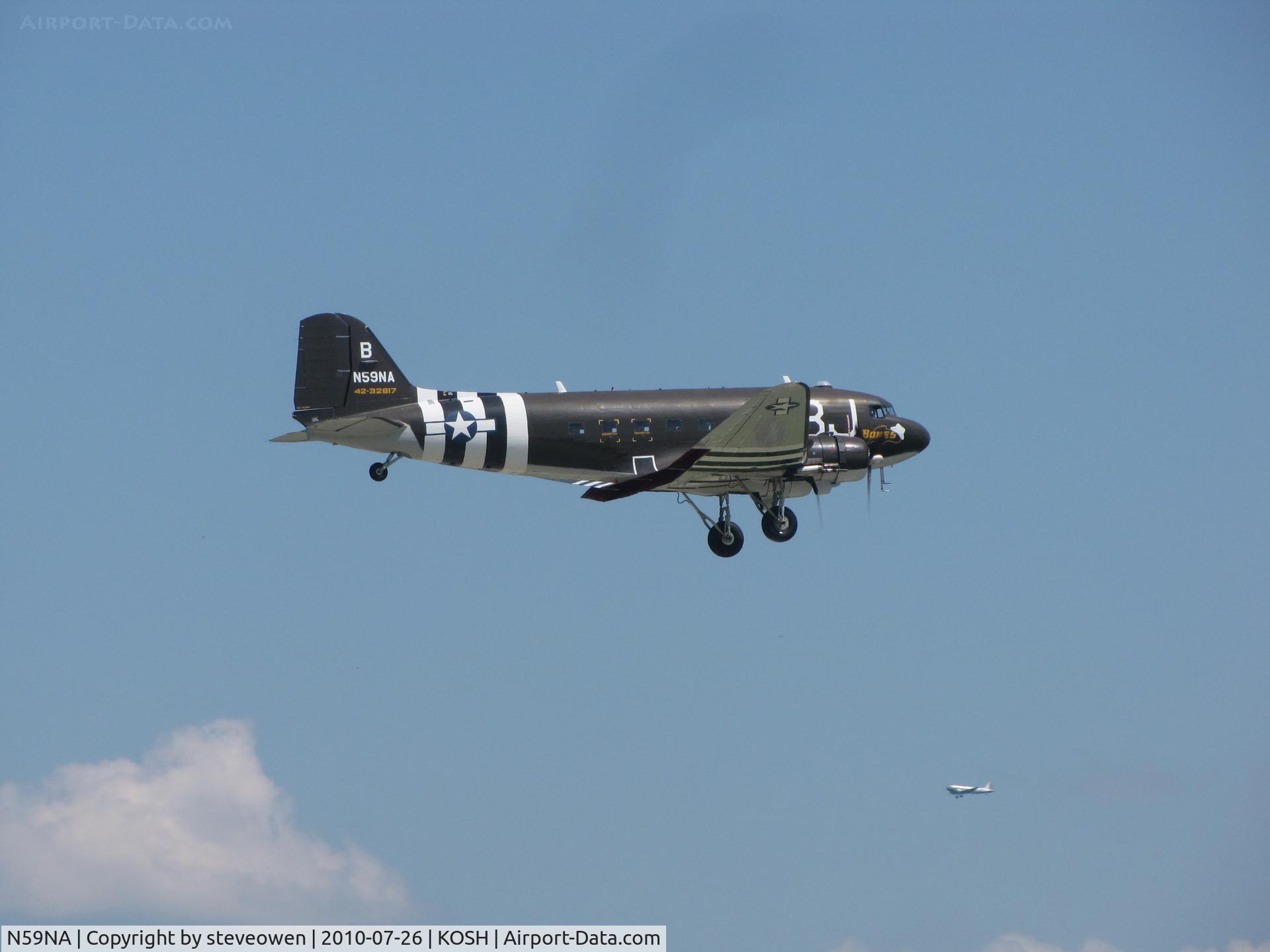 N59NA, 1942 Douglas C-47 Dakota 4 C/N 9043, Past of a mass arrival of over 20 DC-3/C-47 at EAA Oshkosh 2010
