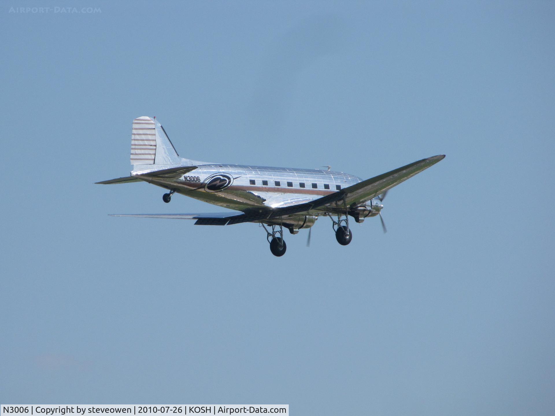 N3006, 1946 Douglas DC-3 C/N 42961, Highly  polished DC-3 Mass arv EAA 2010 Oshkosh