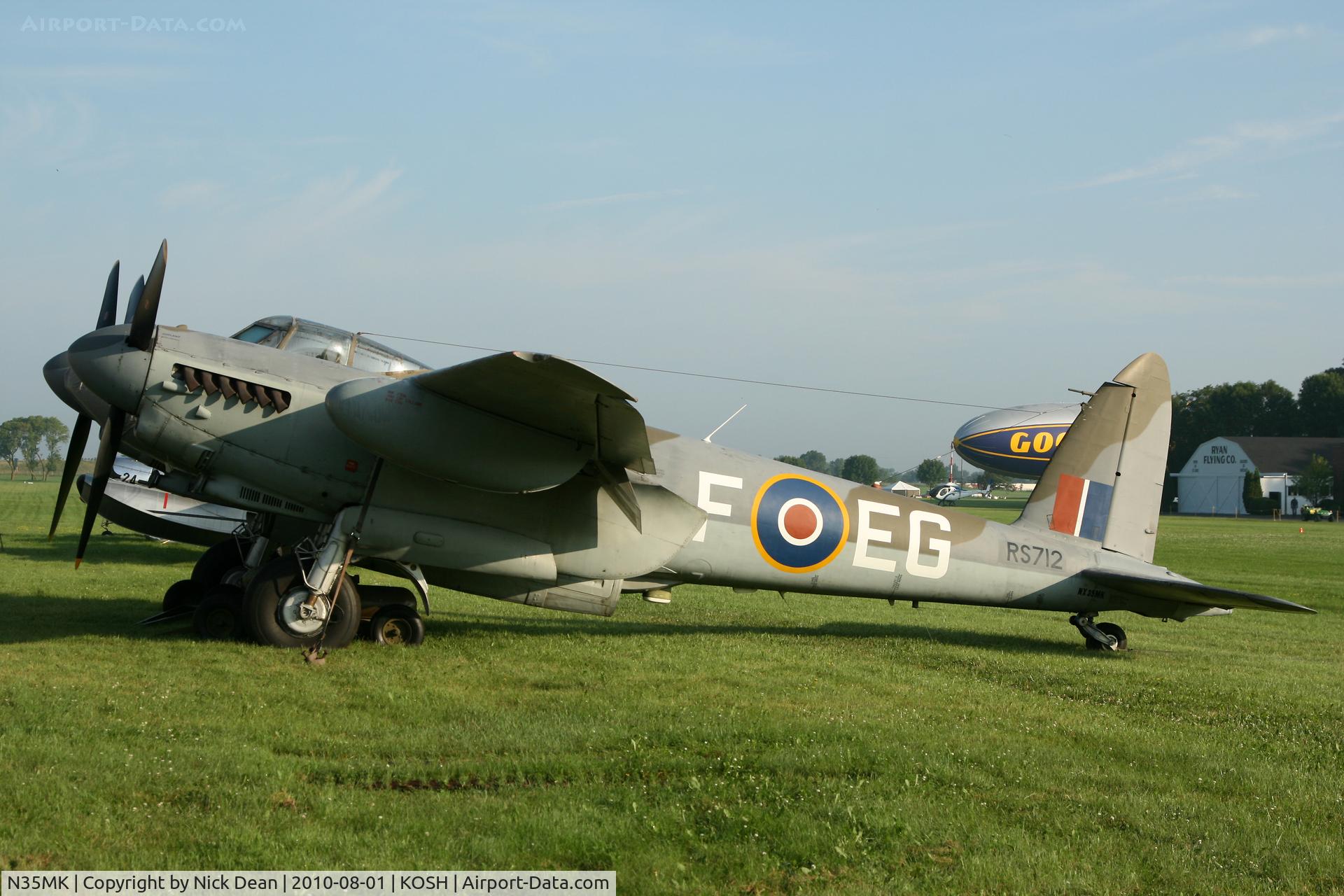 N35MK, 1946 De Havilland DH-98 Mosquito TT.35 C/N RS-712, KOSH