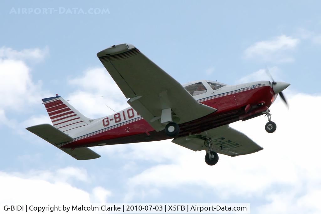 G-BIDI, 1978 Piper PA-28R-201 Cherokee Arrow III C/N 28R-7837135, Piper PA-28R-201 Arrow III on take-off at Fishburn Airfield, UK in 2010.