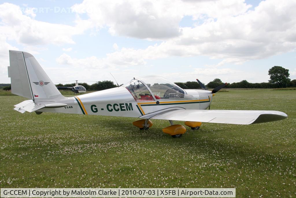 G-CCEM, 2003 Aerotechnik EV-97A Eurostar C/N PFA 315-13987, Aerotechnik EV-97 Eurostar at Fishburn Airfield, UK in 2010.