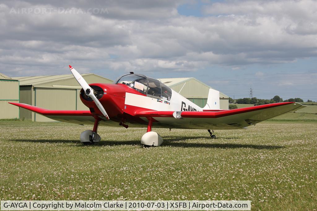 G-AYGA, 1956 SAN Jodel D-117 C/N 436, Jodel D-117 at Fishburn Airfield, UK in July 2010. Previously F-BHNU. 