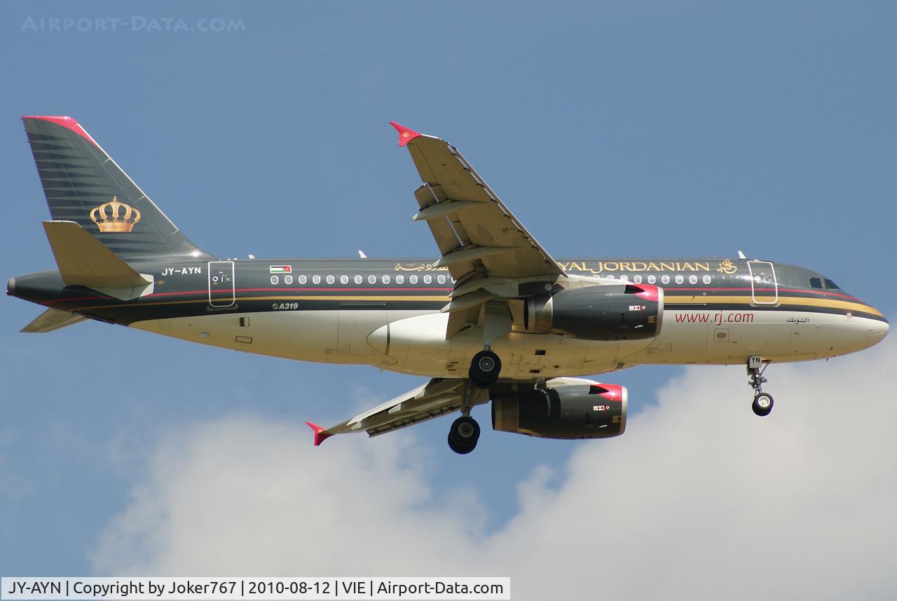 JY-AYN, 2009 Airbus A319-132 C/N 3803, Royal Jordanian