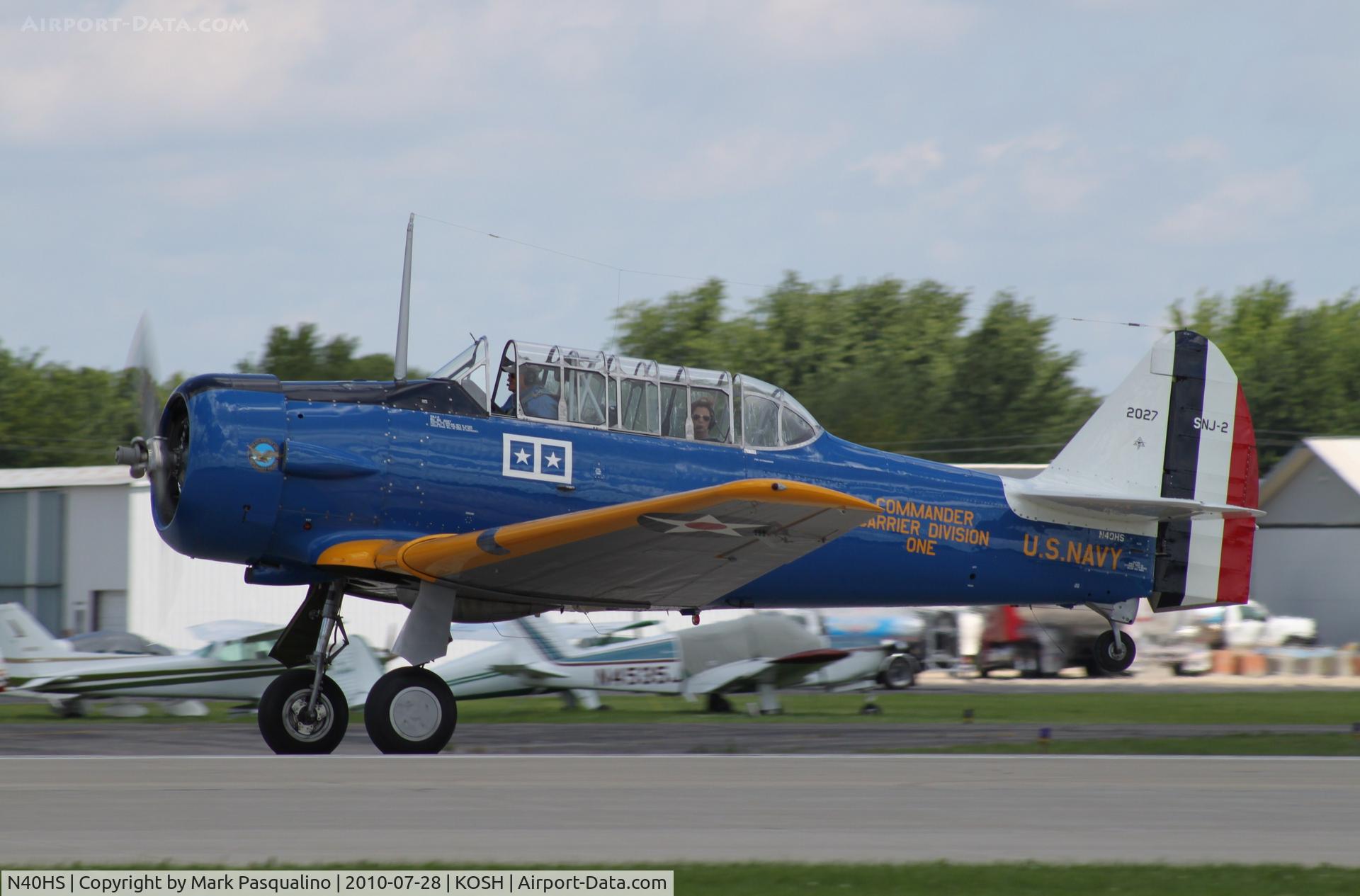 N40HS, 1940 North American SNJ-2 C/N 2027, North American SNJ-2