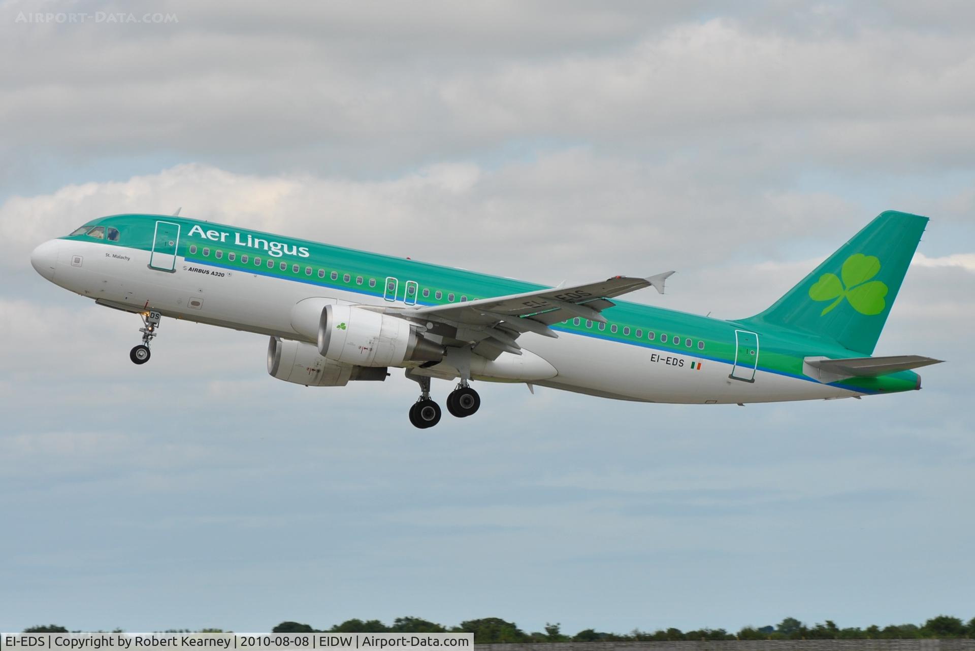 EI-EDS, 2008 Airbus A320-214 C/N 3755, Aer Lingus jus after lifting off r/w 28