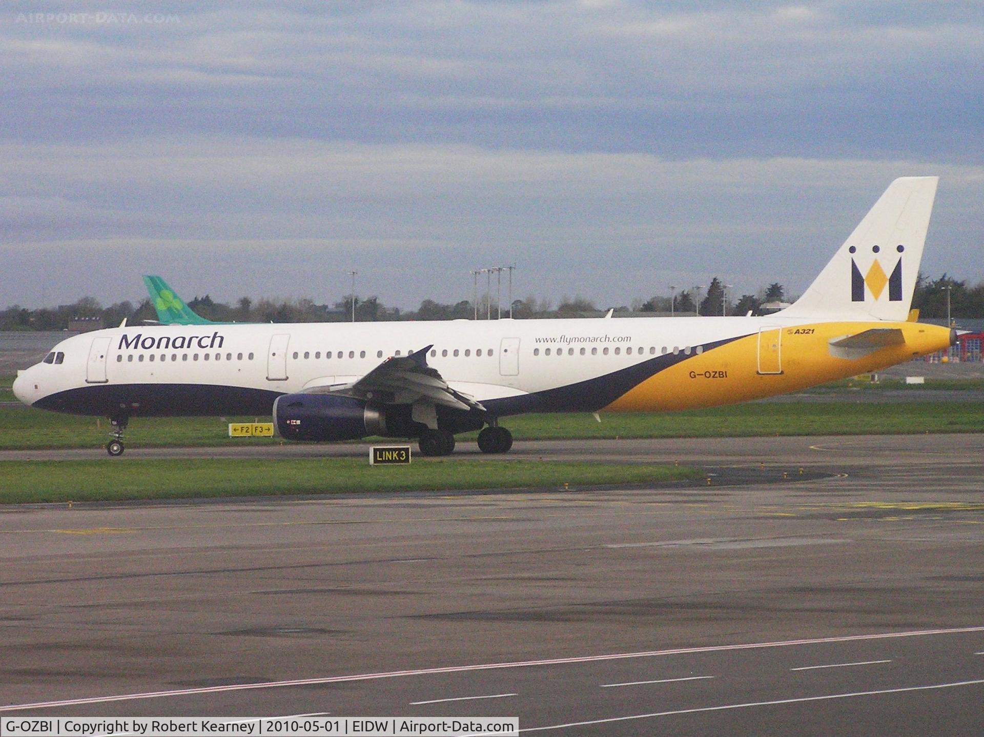 G-OZBI, 2007 Airbus A321-231 C/N 2234, Monarch taxiing for take-off