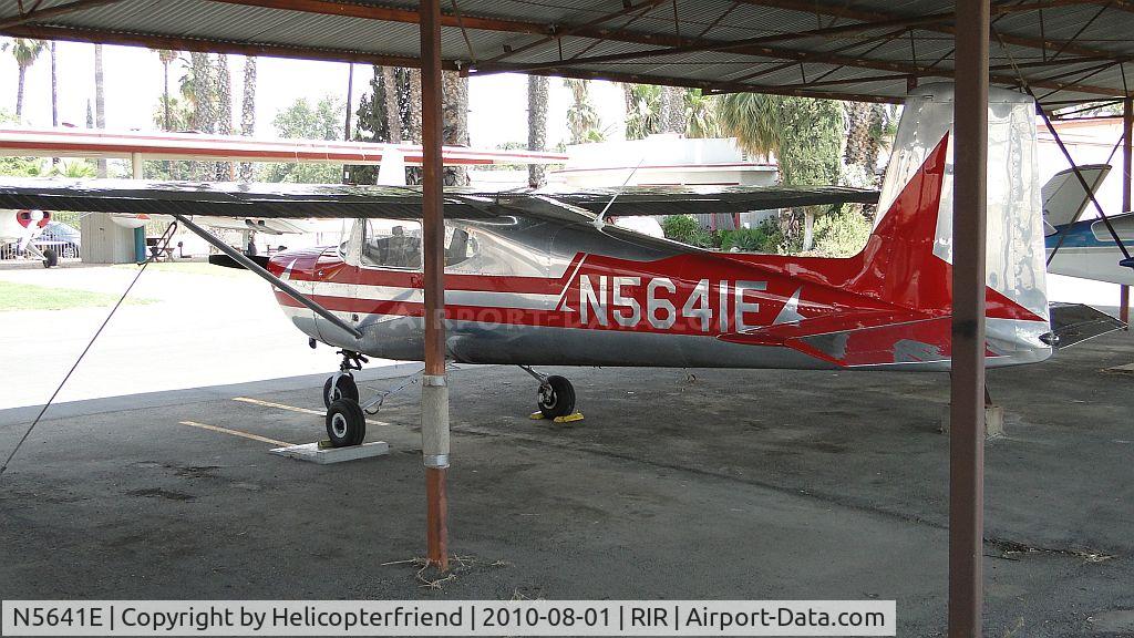 N5641E, 1959 Cessna 150 C/N 17141, Tied down and parked