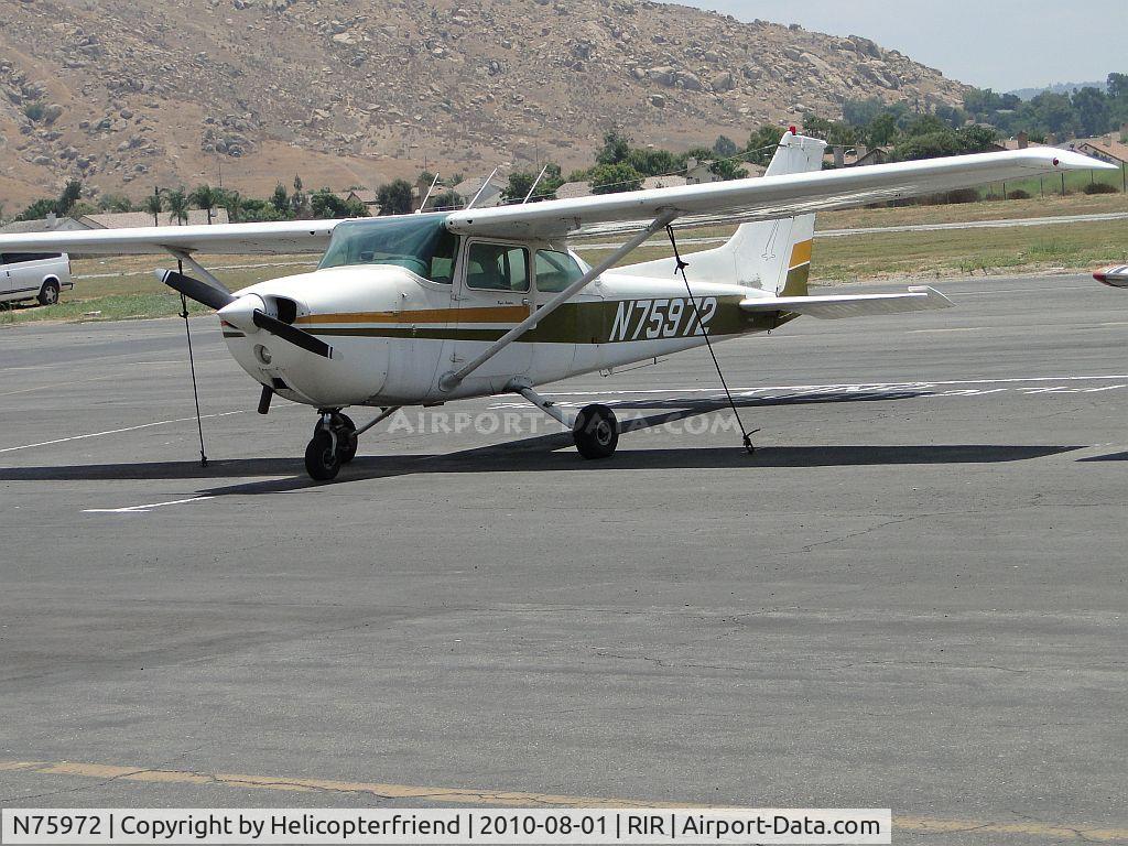 N75972, 1976 Cessna 172N C/N 17268076, Parked and tied down