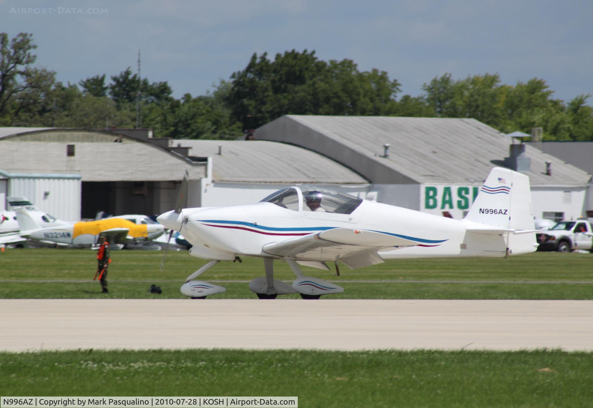 N996AZ, 1999 Vans RV-6A C/N 23673, RV-6A