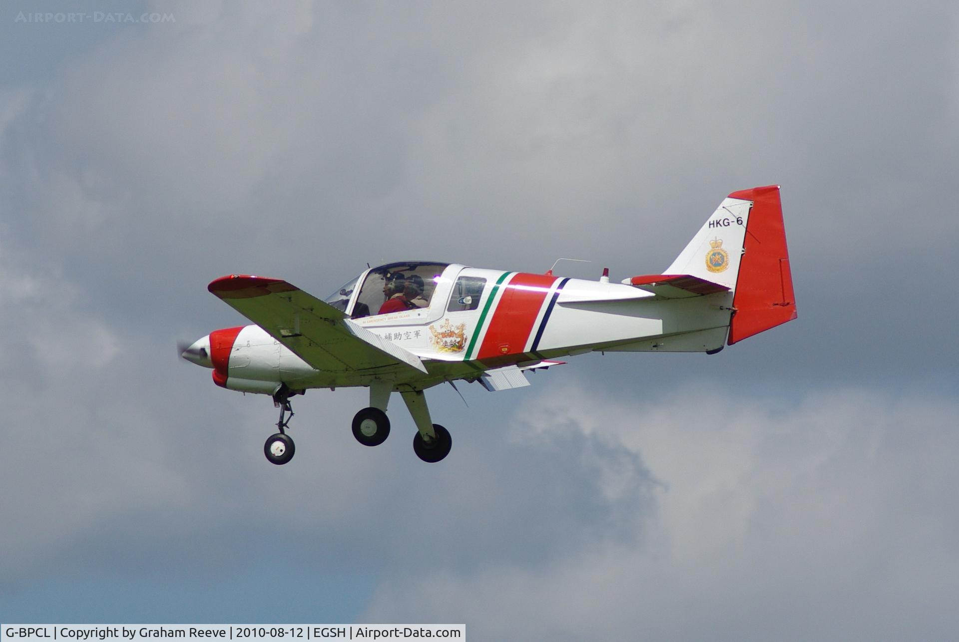 G-BPCL, 1977 Scottish Aviation Bulldog Series 120 Model 128 C/N BH120/393, Landing at Norwich.