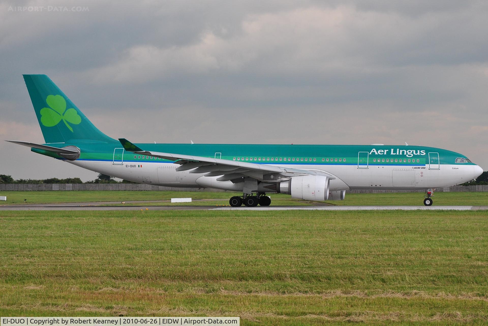 EI-DUO, 2007 Airbus A330-202 C/N 841, Aer Lingus rolling on r/w 10