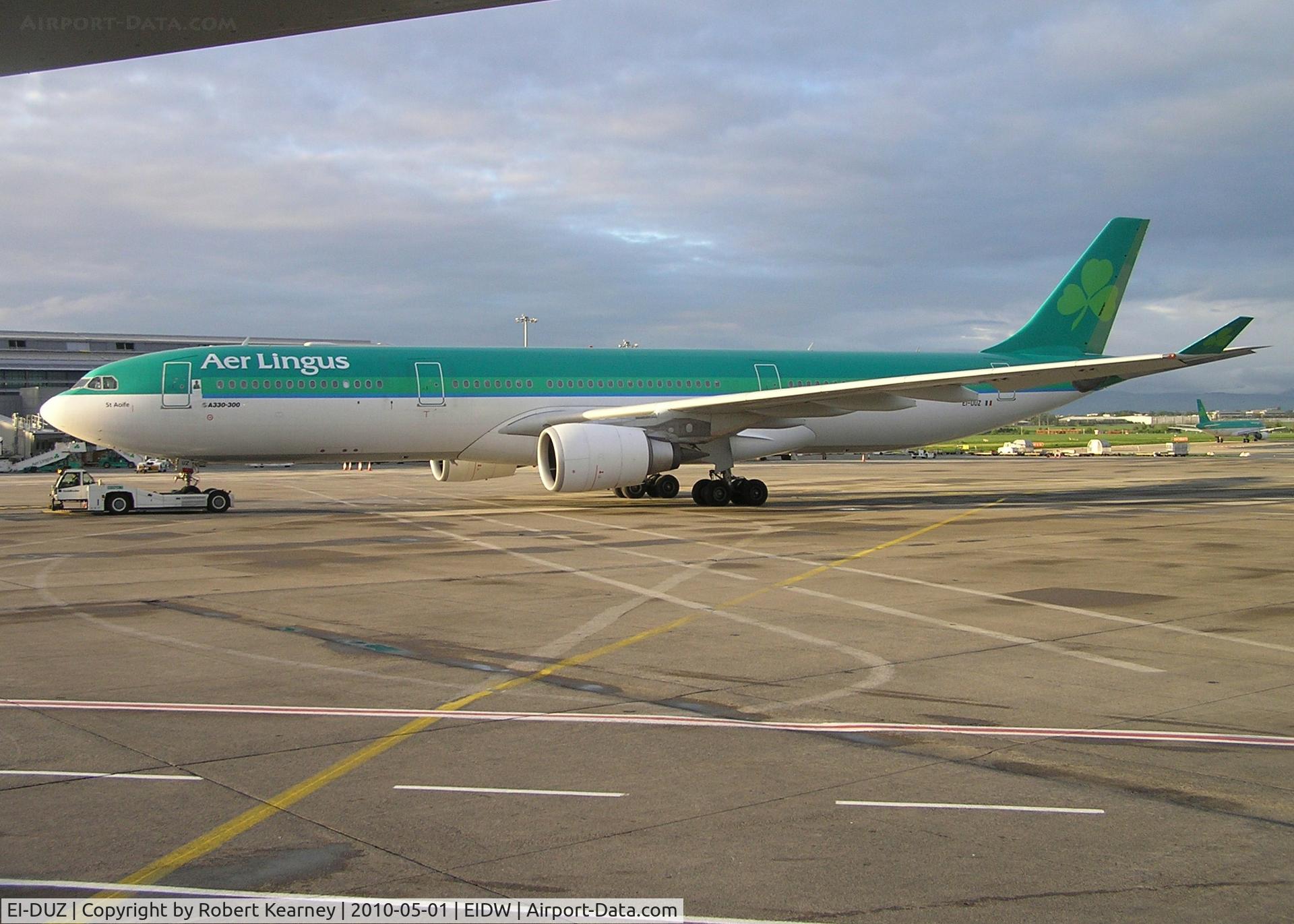 EI-DUZ, 2007 Airbus A330-302 C/N 847, Aer Lingus on tow in the early morning sun