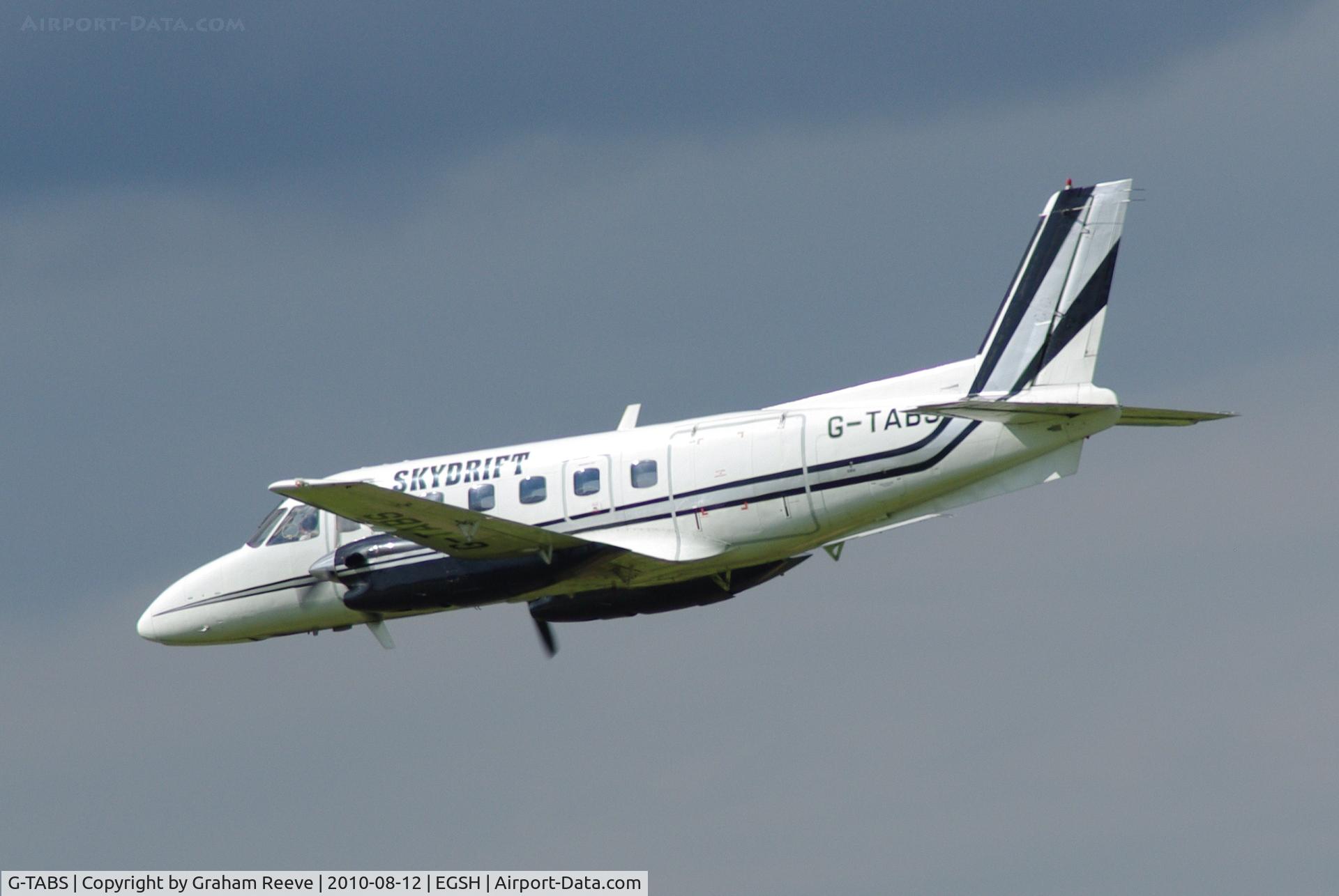 G-TABS, 1979 Embraer EMB-110P1 Bandeirante C/N 110.212, High speed pass.
