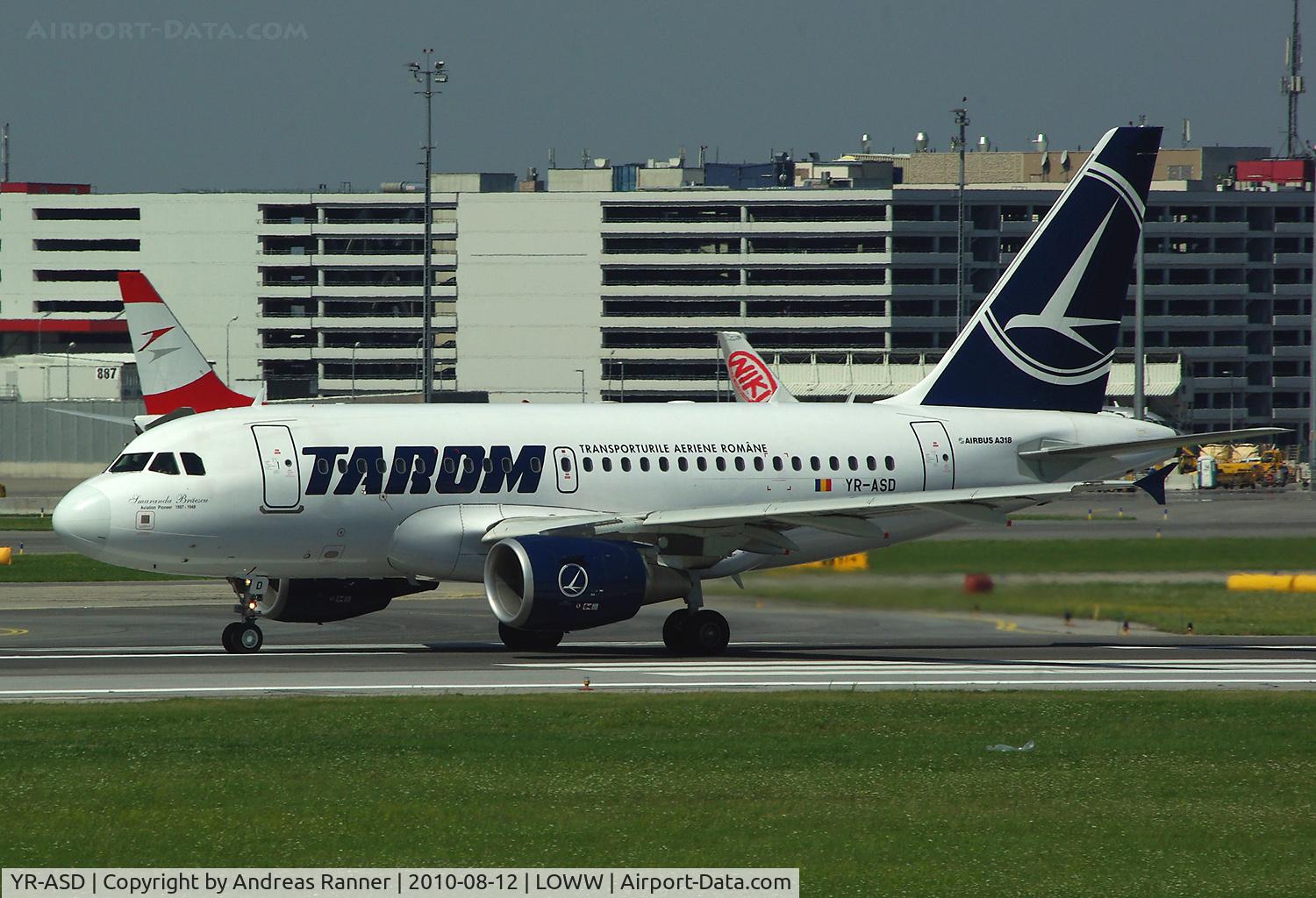YR-ASD, 2007 Airbus A318-111 C/N 3225, Tarom Airbus A-318